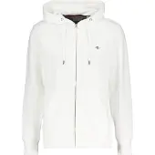 Gant for man. 2007059 Shield hooded zip hoodie white (L), Casual, Cotton