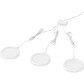 Osram SMART+ WiFi UNDERCABINET ROUND, valkoinen, Ø 8 cm, 3 kpl:n sarja himmennettävä, Valkoinen/opaali, Keittiö, Alumiini, Moderni