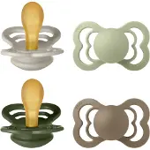 BIBS Supreme Tutti 4-pack Valmistettu Lateksista Koko 2, Sand/Sage/Huntergreen/Dark Oak