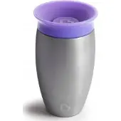 Munchkin Miracle 360 Stainless Steel harjoitusmuki 12m+, 296 ml Purple 05190901