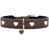 Hunter - Collar Love Cowleather brown/black 32/XS - Halsmål 24-28 cm - Koirat - Kaulapannat