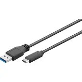 Goobay USB 3.0 / USB C-Tyyppi Kaapeli - 0.5m - Musta