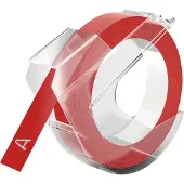 Dymo 520102, Punainen, Suorakulmio, Irroitettava, Valkoinen punaisella, Universaali, Muovi