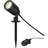 Hama Smart LED-maapiikkikohdevalo, musta WLAN, IP65 RGBW himmennettävä, himmennettävä, Musta, Synteettinen materiaali, Moderni