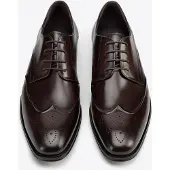 WITTCHEN Miesten Brogues valmistettu aidosta nahasta, tummanruskea, tummanruskea, aito nahka