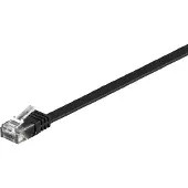 Goobay CAT 6 litteä patch-kaapeli, U/UTP, musta