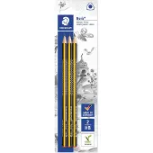 Staedtler 183-HBBK3, HB, Musta, Keltainen, Kupla, 3 kpl