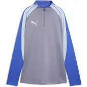 Puma Harjoituspaita Individualblaze 1/4 Vetoketju - Gray Skies/valkoinen/sininen Nainen, koko Medium