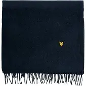 Lyle & Scott Plain Lambswool Scarf - Navy - ONE SIZE