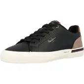 Pepe Jeans for man. PMS300011 Trainers Kenton Campus black (43), Flat, Laces, Casual