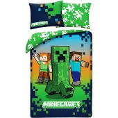 Halantex lasten mikrokuituvuodevaatesetti Minecraft MNC-880BL, 140x200, 2 osaa