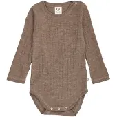 Müsli Woolly Rib L/S Body - Brown - 74