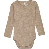Müsli Woolly Rib L/S Body - Beige - 74