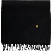 Lyle & Scott Plain Lambswool Scarf - Black - ONE SIZE