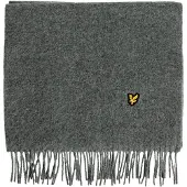 Lyle & Scott Plain Lambswool Scarf - Grey - ONE SIZE