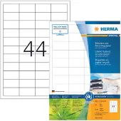 Herma 10726, Valkoinen, Itse kiinnittyvä tulostintarra, Stanssausmerkintä, A4, Paperi, Laser/Inkjet