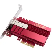 Asus XG-C100F, 10 Gigabit 1x SFP+ XG-C100F -verkkokortti, PCIe 3.0 x4, punainen/hopea