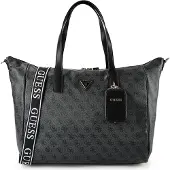 GUESS for woman. TWHB9211017 Latona Shopper Bag with black logo (OSFA), Casual, Polyurethane