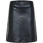 Selected Slwnew Ibi Mw Leather Skirt B Noos - Black - 34