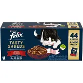 Felix 44 x 80 g Tasty Shreds Farm Selection Latz kissan märkäruoka