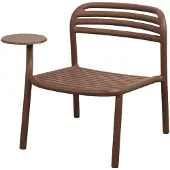 Cane-Line , Bliss lounge tuoli m/sivupöytä oikea Desert red, aluminium