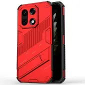 SKALO OnePlus 15 Armor Hybrid Punk Suojakuori - Punainen