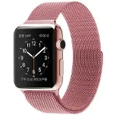SKALO Milanese Loop Apple Watch Series 1-3 42mm - Pinkki