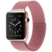 SKALO Milanese Loop Apple Watch Series 10 46mm - Pinkki