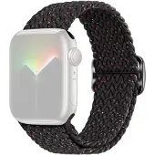 SKALO Punottu -ranneke Apple Watch SE 44mm - Musta-Pisteitä