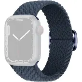 SKALO Punottu -ranneke Apple Watch Series 4-6 44mm - Tummansininen