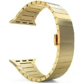 SKALO Teräsranneke "Flat" Apple Watch SE 40mm - Kulta
