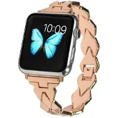 SKALO Metalliranneke "Twist" Apple Watch Series 4-6 40mm - Ruusukulta