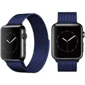 SKALO Milanese Loop Apple Watch Series 7-9 41mm - Sininen