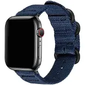 SKALO Nato-ranneke Nylon Apple Watch Ultra 49mm - Sininen