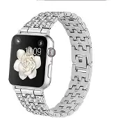 SKALO Teräsranneke Bling Apple Watch Series 10 46mm - Hopea