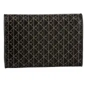 Calvin Klein Emblem Aop Trifold W/ Zip Pocket - Black - ONE SIZE