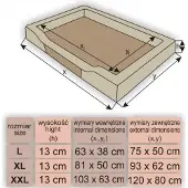 HOBBYDOG Deluxe Lair - ruskea ja beige XL