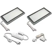 Hera LED-kaapinalusvalaisin Sky himmennin 2 kpl 3000K ruostumaton teräs LED Sky, himmennettävä, Alumiini/harmaa/sinkki, Keittiö, Synteettinen materiaali, Moderni