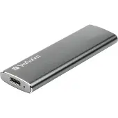 Verbatim 2TB Vx500, ulkoinen SSD-levy, 3.2 Gen2 USB-C, 500/440 MB/s, harmaa