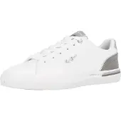 Pepe Jeans for woman. PLS300009 Trainers Kenton Campus white (37), Flat, Laces, Casual