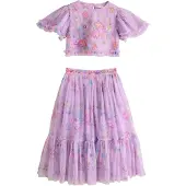 Next Setti 'Lehenga' vaaleansininen / vihreä / laventeli / roosa