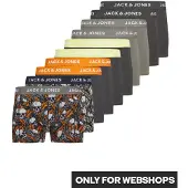Jack & Jones Bokserishortsit 'JACHugo Skulls' harmaa / tummanharmaa / oranssi / musta