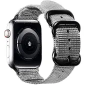 SKALO Nato-ranneke Nylon Apple Watch Ultra 49mm - Harmaa