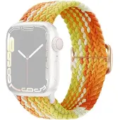 SKALO Punottu -ranneke Apple Watch SE 40mm - Oranssi-Keltainen
