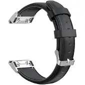 SKALO KALEBOL Nahkaranneke Garmin Fenix 8 43mm - Musta