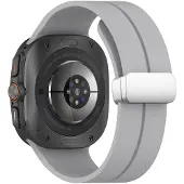 SKALO Silikoniranneke metallisolki Samsung Watch Ultra 47mm - Harmaa