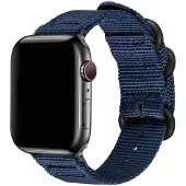 SKALO Nato-ranneke Nylon Apple Watch Ultra 2 49mm - Sininen