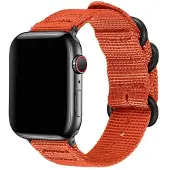 SKALO Nato-ranneke Nylon Apple Watch Series 7-9 41mm - Oranssi