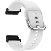 SKALO Garmin Fenix 7S/7S Pro 42mm Silikoniranneke Muotoiltu - Valkoinen