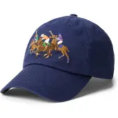 Ralph Lauren Triple-Pony Twill Ball Cap - Navy - ONE SIZE